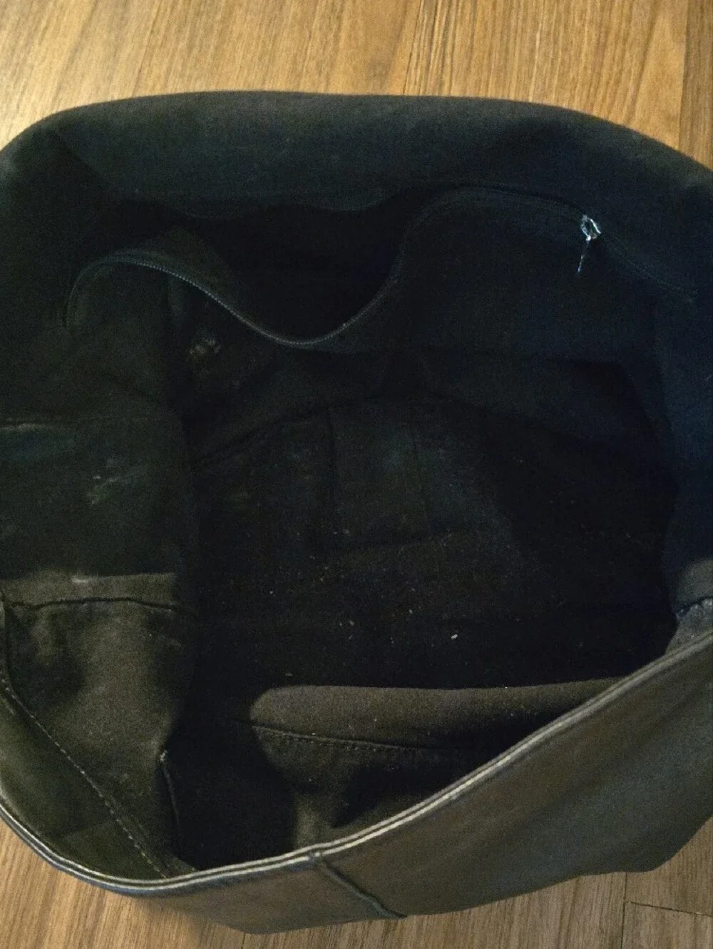 Black Leather Messenger Bag for Men